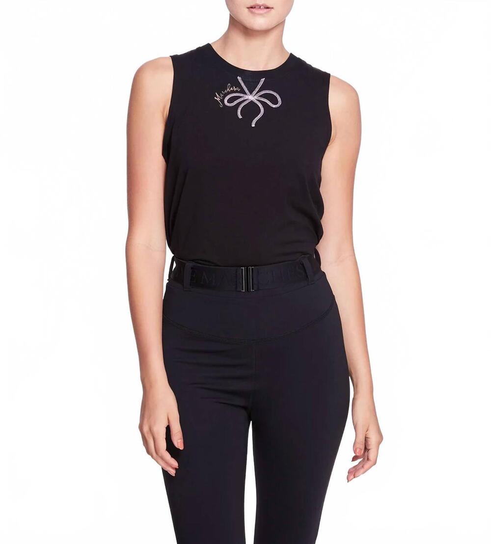 NEW MARCHESA ATHLEISURE casey tank in black